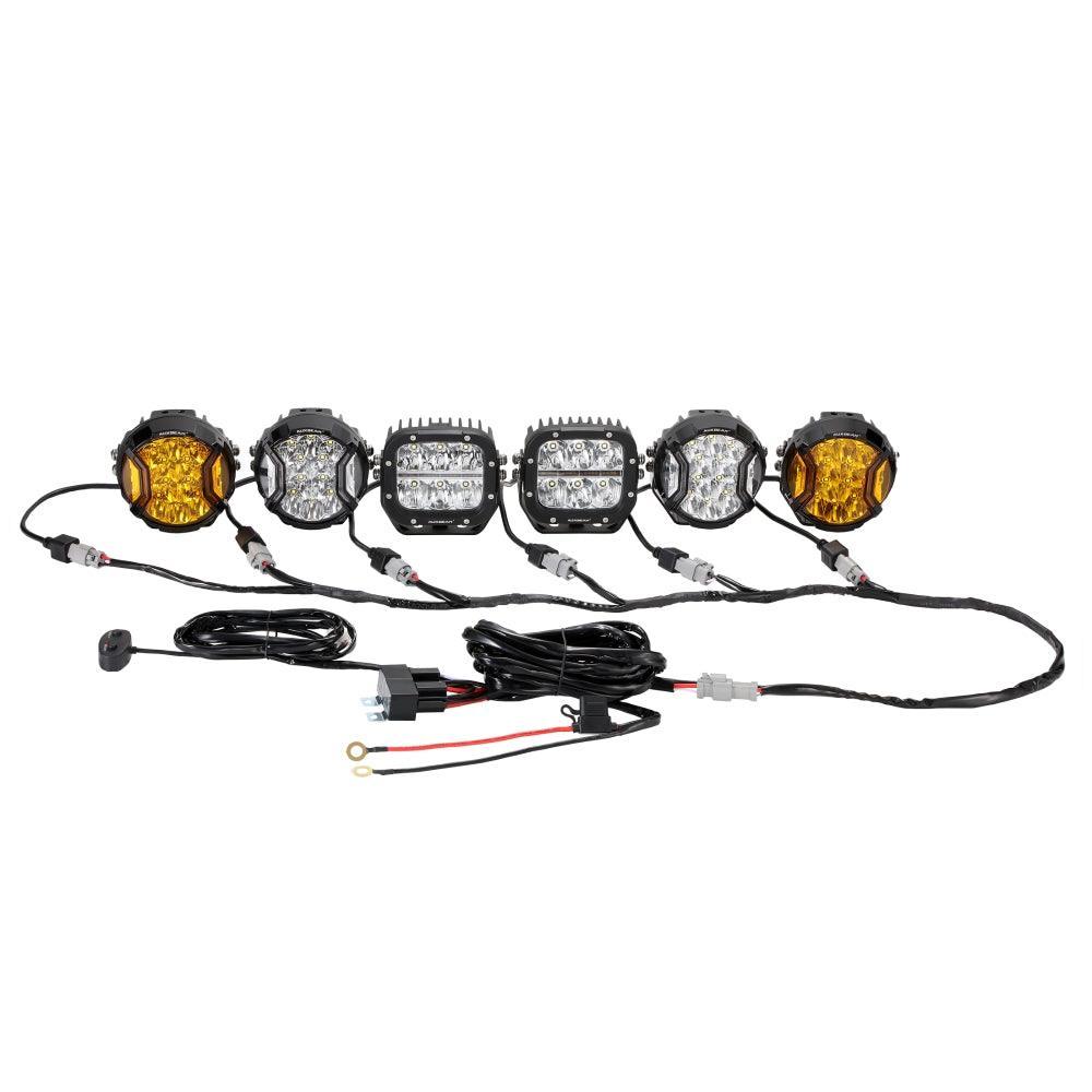 6-Projecteurs LED compacts Power Wiring Harness Kit avec 3 PIN DT Plug