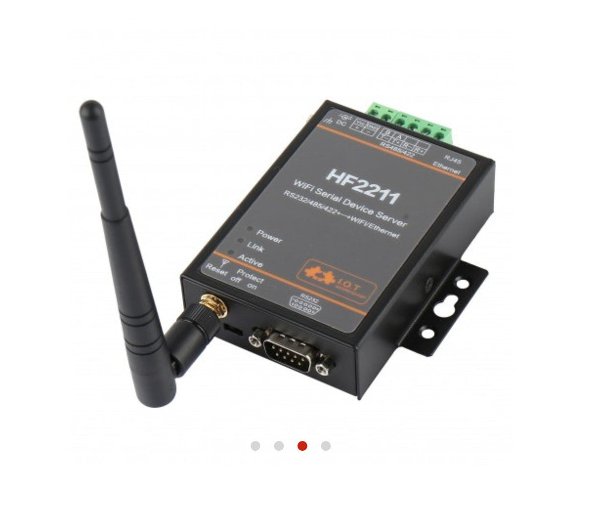 HF2211 WiFi périphérique série serveur RS232 / 485 / 422 + adaptateur câble série antenne – vue 4