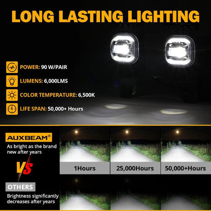 LED antibrouillards avec blanc DRL & orange clignotant pour Ford F250 F350 F450 F550 Super Duty 2005 2006 2007 – vue 3
