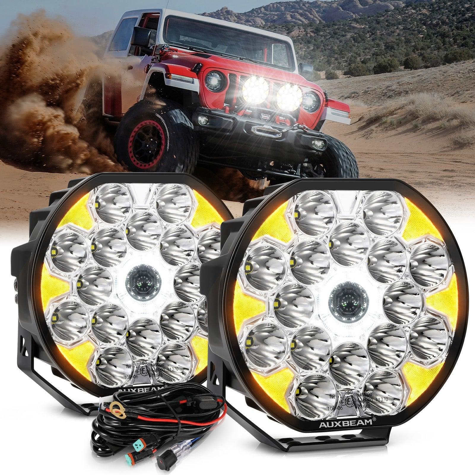 360-Ultra série 8.5 Inch 220W LED Spot Driving Light tout-terrain avec blanc DRL&orange clignotant Light