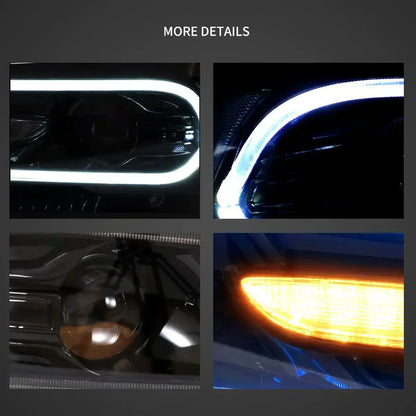 LED bloc optique avant RGB projecteur double faisceau noir pour 2011–2014 Dodge Charger (LD) – vue 5 – NOVADOMIO