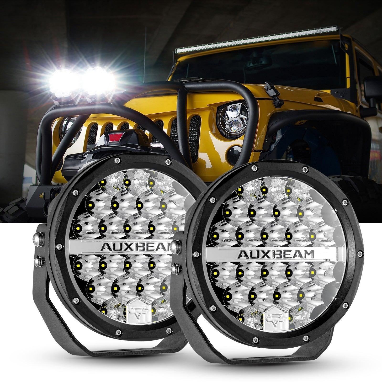 (2pcs/set) 7 Inch 240W Round Offroad LED Driving Lights avec DRL+orange/noir Covers(Optional) pour SUV ATV UTV Trucks Pickup…