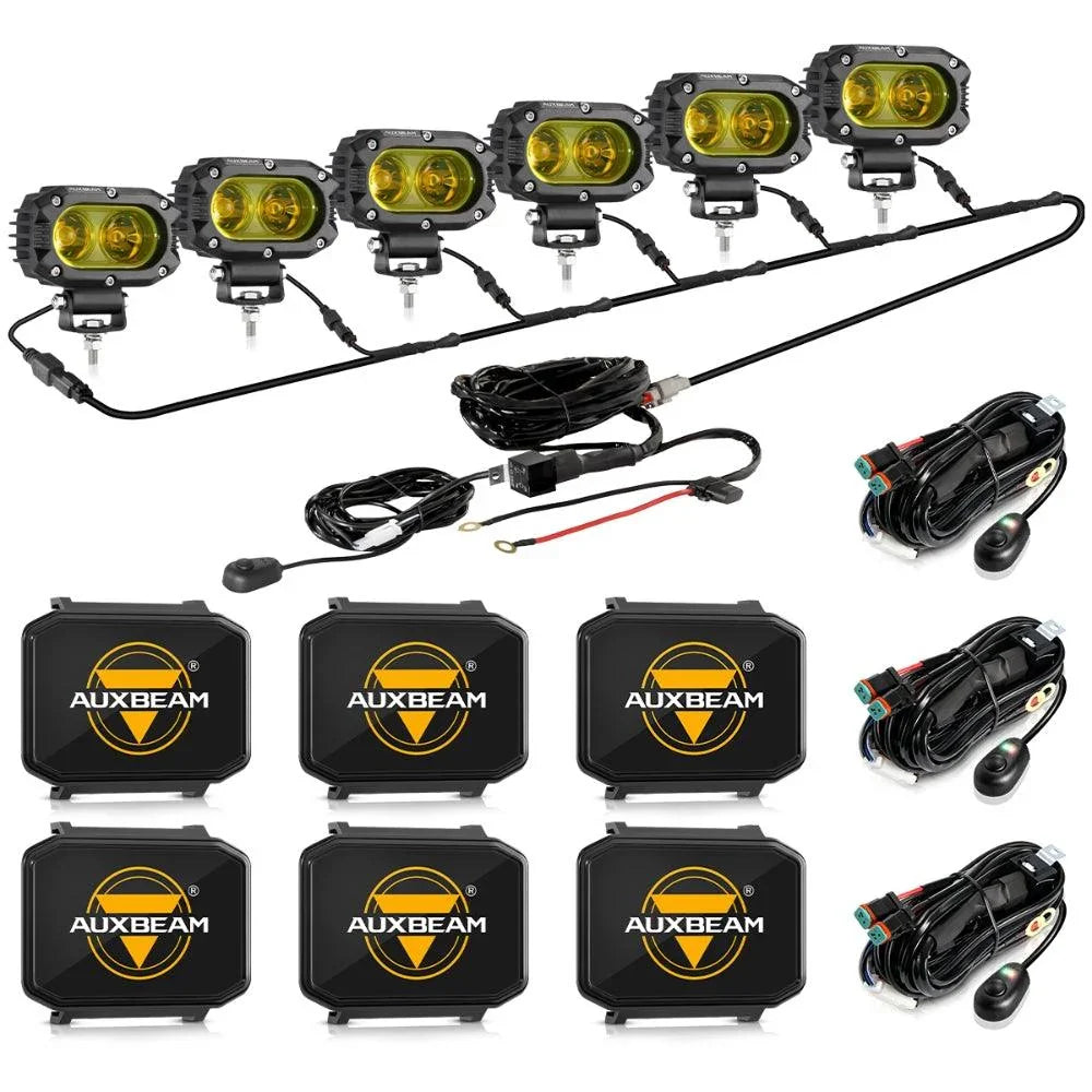 R4 série | 4 Inch 60W LED Pods Light faisceau large orange Light – vue 21