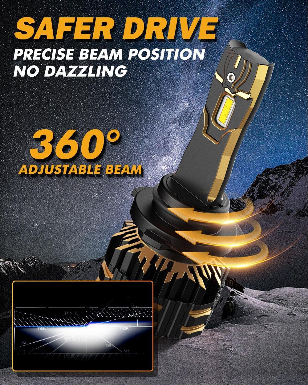 pour 2000-2001 GMC Yukon 9005 9006 Ampoules de phare LED Bundle – vue 5
