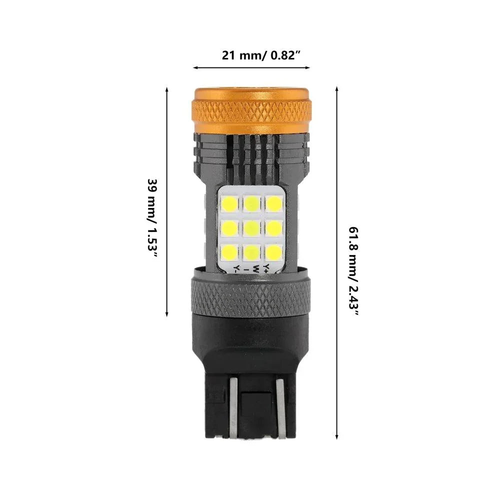 T20 7443 7440 Ampoules LED pour recul, clignotants, stop et feux arrière 56W 600% haute luminosité sans erreur CAN-bus 6500K…