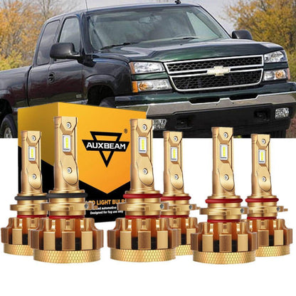 Kit d’ampoules LED feux de route/croisement F-16 Plus série CAN-bus intégré 14 000 lm pour Chevrolet Silverado 1500 HD