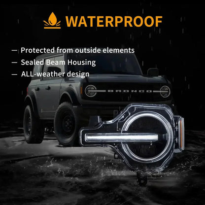 LED bloc optique avant Projector pour 2020–2024 Ford Bronco – vue 8 – NOVADOMIO