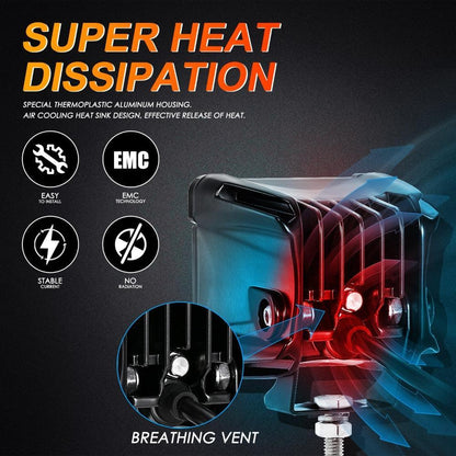 3″ 20 W Flood projecteurs LED compacts avec avant pare-chocs antibrouillard supports de montage pour Ford Bronco 2021 2022