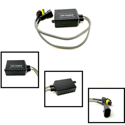 9012/HIR2 C20-Model Decoder-Pro Enhanced Ampoules de phare LED CAN-bus Decoder Harness Resistor Conversion Kit lot de 2 – vue
