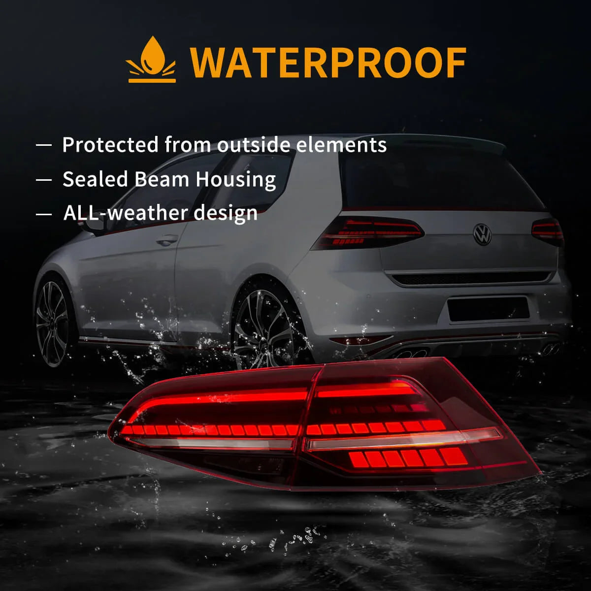 LED bloc de feux arrière avec Sequential clignotant pour 2013-2021 Volkswagen Golf MK7 MK7.5 Hatchback – vue 11