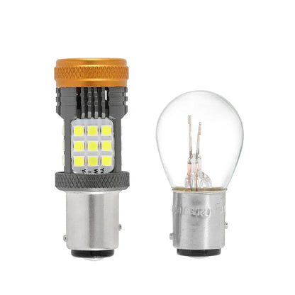 Lot de 2 🆕1157 BAY15D 1156 BA15S BAU15S blanc orange rouge CAN-bus anti-erreur sans hyper-clignotement LED clignotant DRL feu