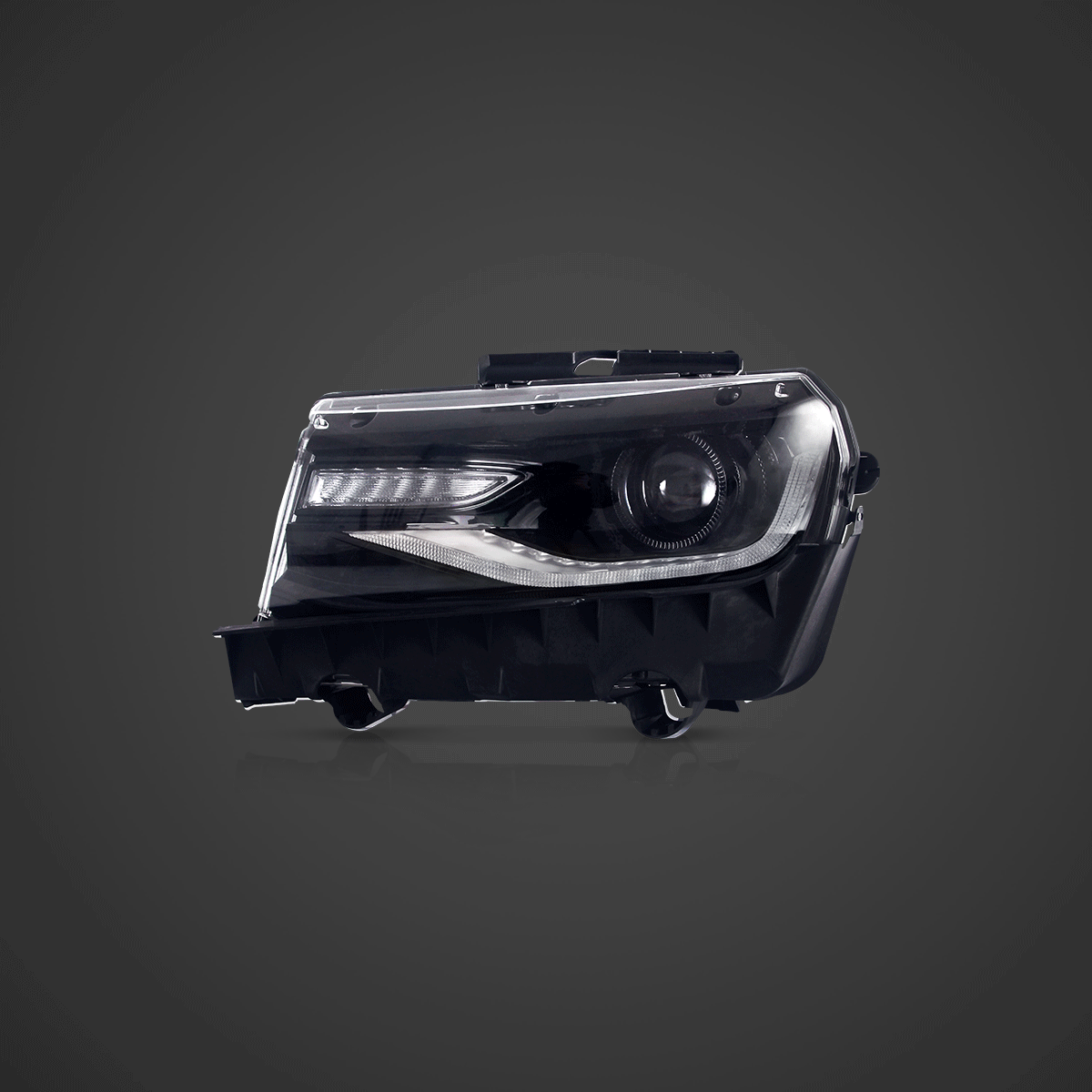 LED bloc optique avant Dual Beam Projector noir pour 2014-2015 Chevrolet Camaro – vue 2