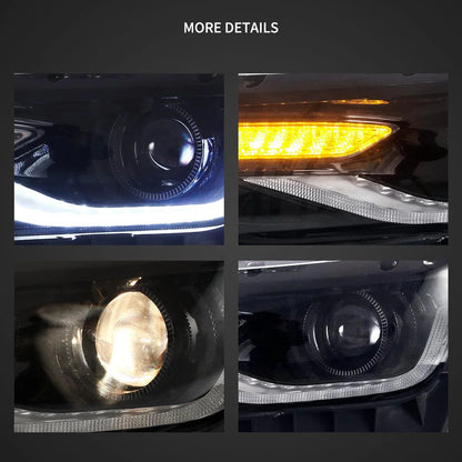 LED bloc optique avant projecteur double faisceau noir pour 2014–2015 Chevrolet Camaro – vue 5 – NOVADOMIO