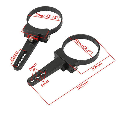 Lot de 2 2.5″ Barres lumineuses support de montage Kit Bull Bar arceau Clamps – vue 11 – NOVADOMIO