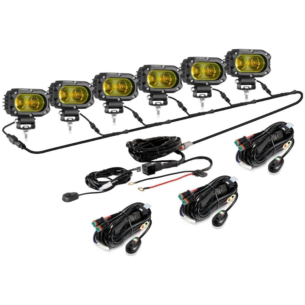 R4 série | 4 Inch 60W LED Pods Light faisceau large orange Light – vue 22