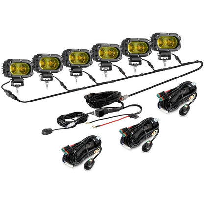 R4 série | 4″ 60 W projecteurs LED compacts faisceau large orange éclairage – vue 22 – NOVADOMIO