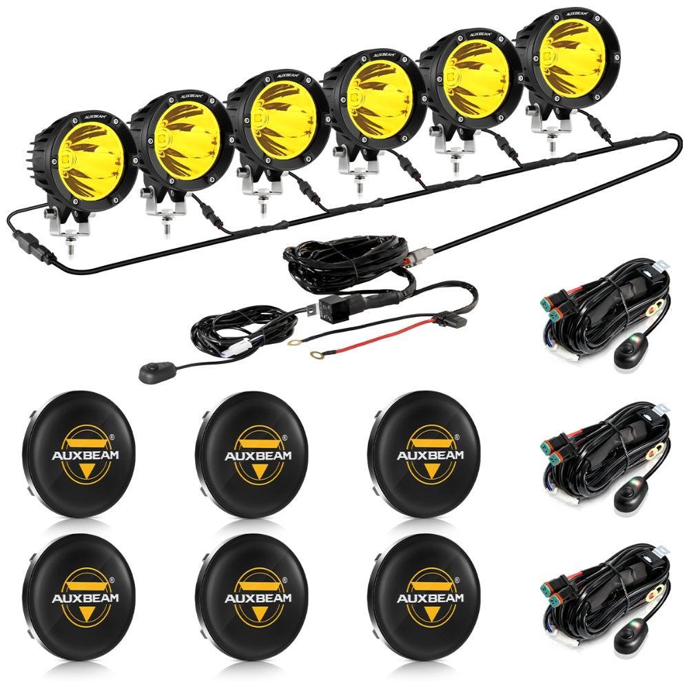 C4 série | 4 Inch 100W Spot Round LED Pods orange LED Driving Lights – vue 19