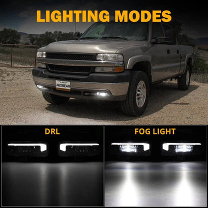 Homologation DOT LED antibrouillards avec DRL pour Chevrolet Silverado 1500/2500 1999–2002, 3500 2000–2001, Chevrolet