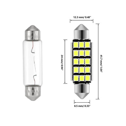 41 mm 578 211-2 212-2 214-2 1.61″ Festoon LED intérieur/plafonnier/lecture/éclairage de plaque ampoules 2.7 W 500 LM 6 500 K