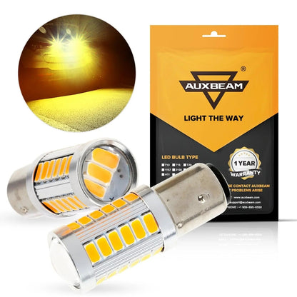 1157 BAY15D LED Side Maker/clignotant Rear/Front Light Bulbs 20W 4000LM 3500K orange 33LED série – 2 ampoules – NOVADOMIO