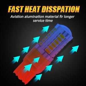 T20 7443 7440 LED clignotant Light Rear/Front, Side Maker Light 20W 4000LM 3500K orange 33LED série – 2 ampoules – vue 10