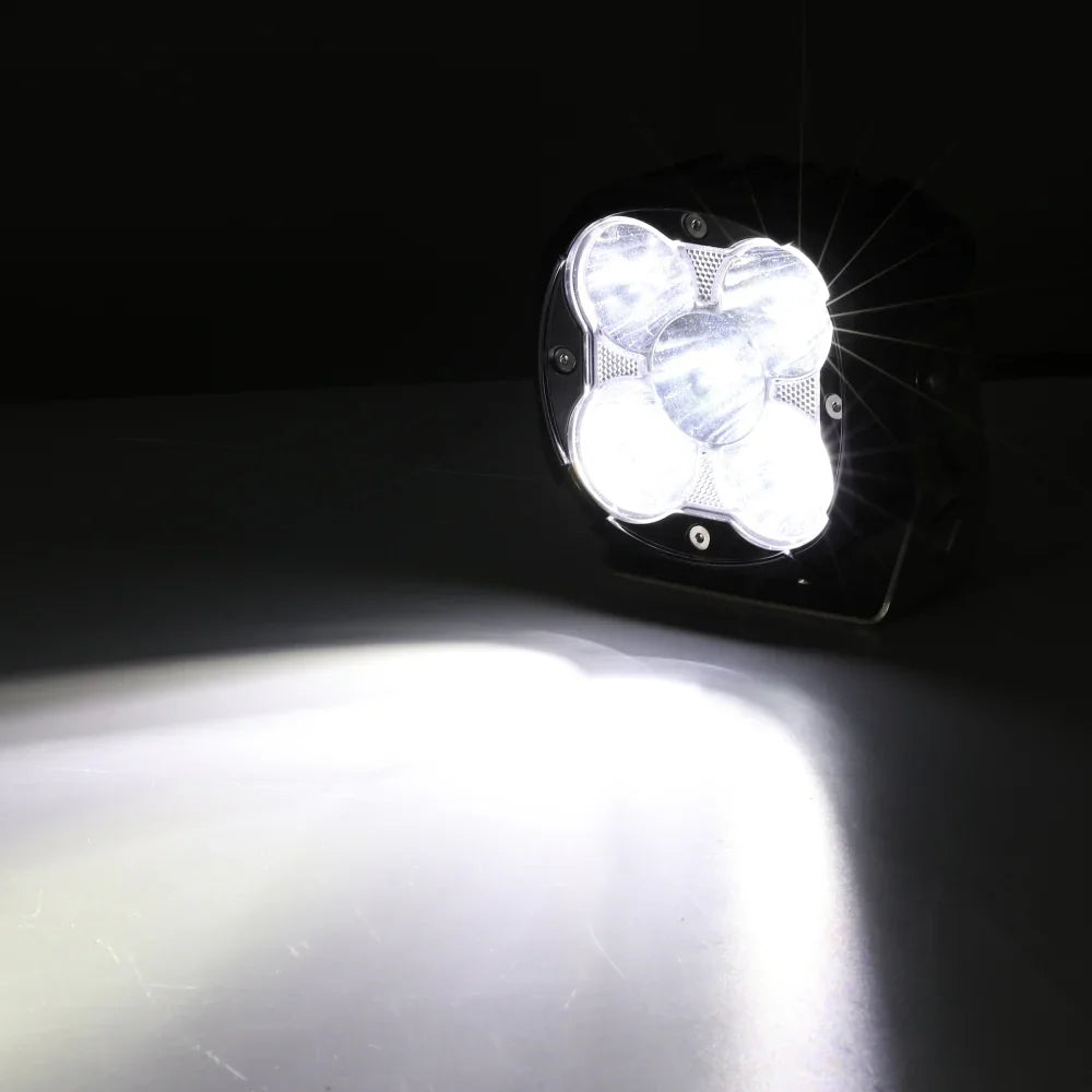 XP-ULTRA série 4.5 Inch faisceau longue portée Projecteurs LED compacts tout-terrain avec rétroéclairage orange – vue 3