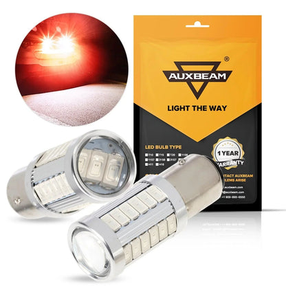 1157 BAY15D Ampoules LED pour feux stop et arrière 20W 4000LM rouge 33LED série – 2 ampoules – NOVADOMIO