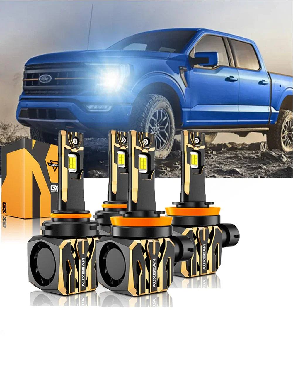pour 2015-2020 Ford F-150 9005 H11 Ampoules de phare LED Bundle – vue 22