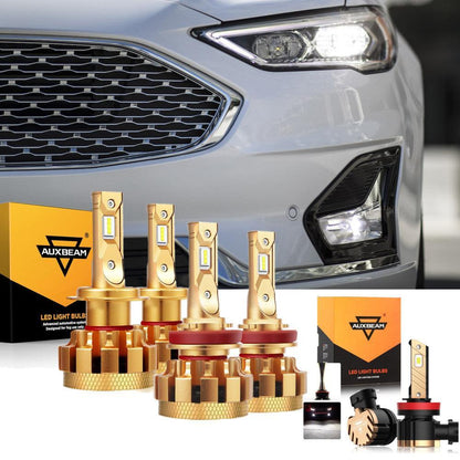Kit d’ampoules LED feux de route/croisement F-16 Plus série CAN-bus intégré 14 000 lm pour Ford Fusion 2006–2017 – NOVADOMIO