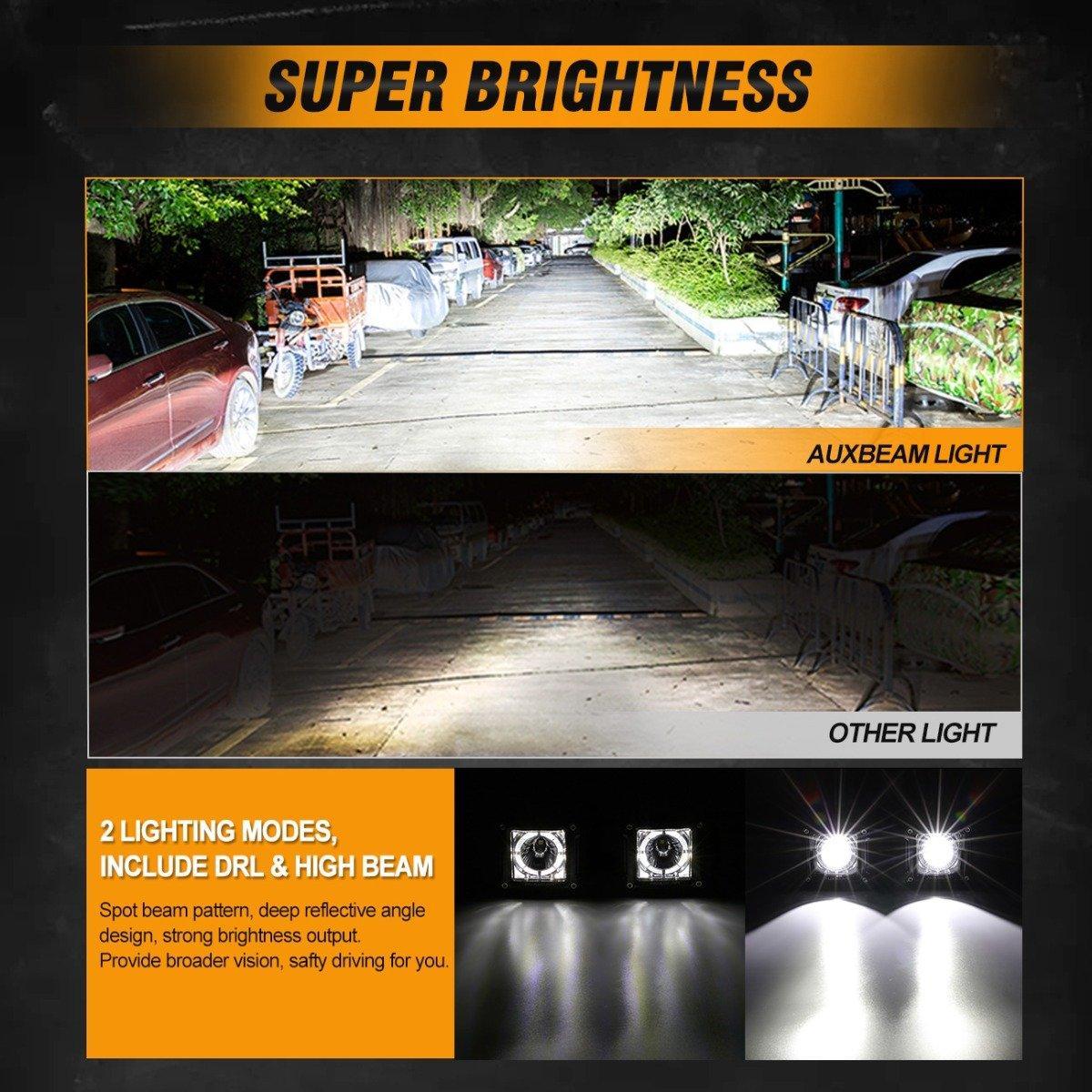 (2pcs/set) 3 inch 40W Projecteurs LED compacts avec DRL pour SUV ATV UTV Trucks Pickup Boat – vue 6
