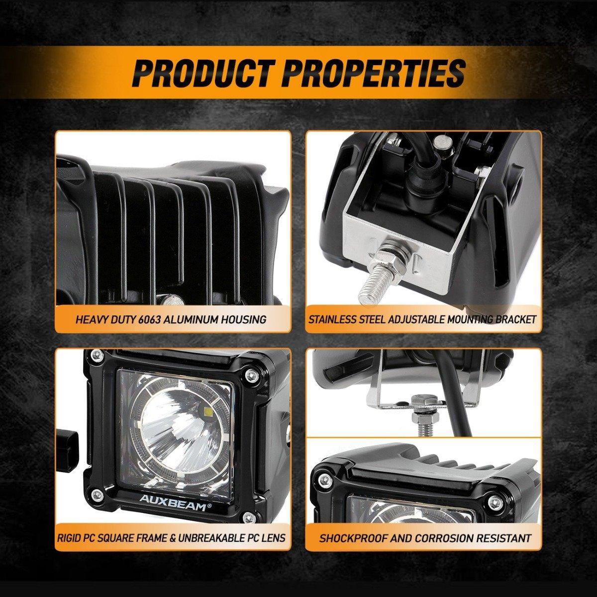 (2pcs/set) 3 inch 40W Projecteurs LED compacts avec DRL pour SUV ATV UTV Trucks Pickup Boat – vue 10