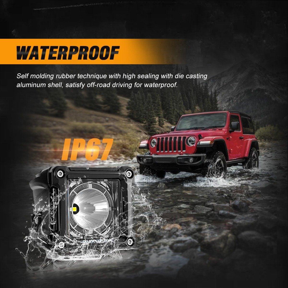 (2pcs/set) 3 inch 40W Projecteurs LED compacts avec DRL pour SUV ATV UTV Trucks Pickup Boat – vue 9