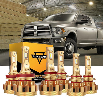 Kit d’ampoules LED feux de route/croisement F-16 Plus série CAN-bus intégré 14 000 lm pour Dodge Ram 1500 (avec 4 phares)