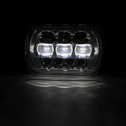 Lot de 2 65 W 7×6 LED feux de route/croisement phares avec DRL pour Toyota pick-up (noir/chromé) – vue 17 – NOVADOMIO