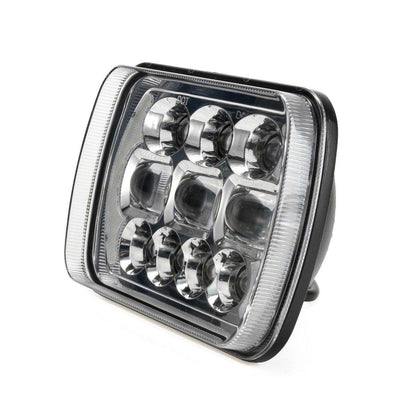 Lot de 2 65 W 7×6 LED feux de route/croisement phares avec DRL pour Toyota pick-up (noir/chromé) – vue 12 – NOVADOMIO
