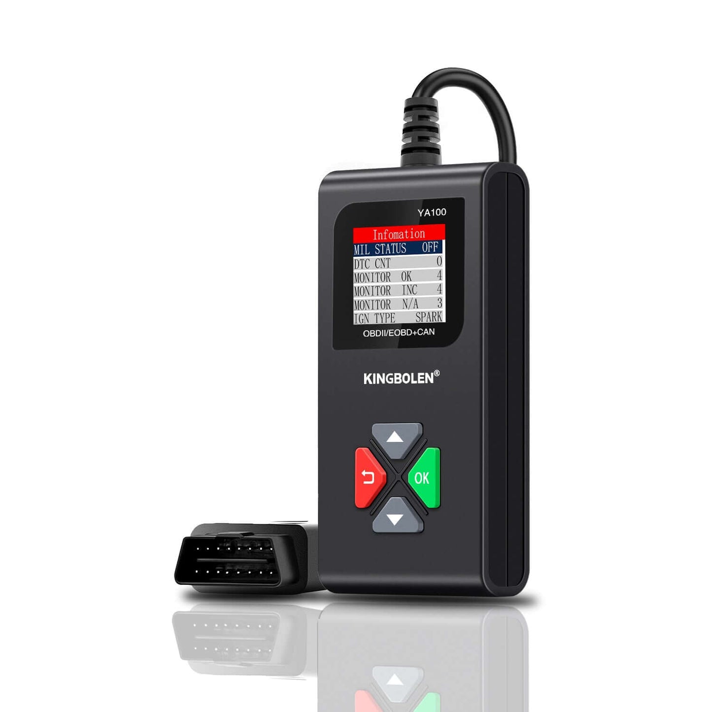 Lecteur de code OBD2 KINGBOLEN YA100 – Diagnostic moteur – vue principale | NOVADOMIO