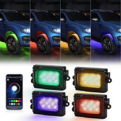 Magic Dream couleur RGB LED éclairages de soubassement Kit avec Bluetooth commande par application, Multicolor Chasing Neon