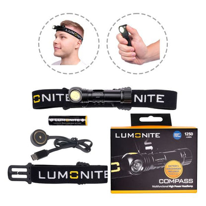 Lampe frontale LUMONITE Compass, 1 250 lm – vue 9 – NOVADOMIO
