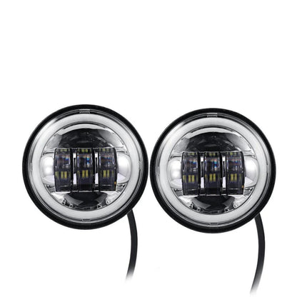 Lot de 2 4.5″ LED auxiliaire passing feux pour Harley – vue 2 – NOVADOMIO