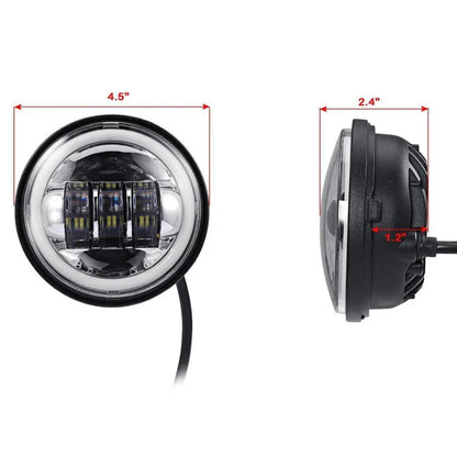 Lot de 2 4.5″ LED auxiliaire passing feux pour Harley – vue 8 – NOVADOMIO