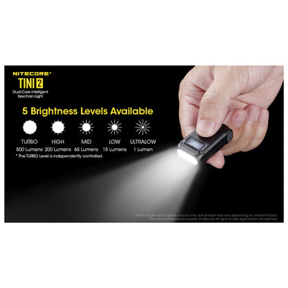 Lampe porte-clés Nitecore TINI2, 500 lm – vue 6 – NOVADOMIO