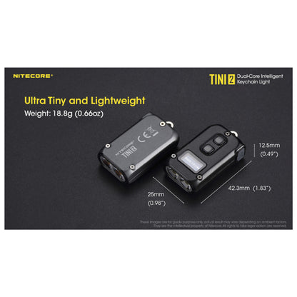 Lampe porte-clés Nitecore TINI2, 500 lm – vue 7 – NOVADOMIO