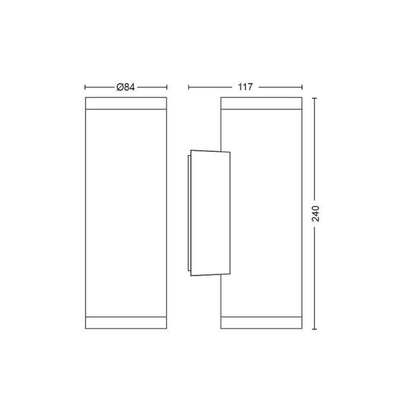 Applique murale Philips Hue Econic WCA 15 W, 2000-6 500 K – vue 4 – NOVADOMIO
