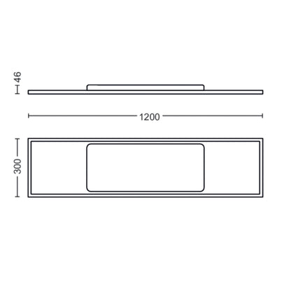LED panel Philips Hue Surimu carré WCA 60 W, 2000-6 500 K – vue 3 – NOVADOMIO