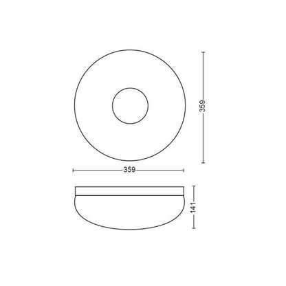 Plafonnier Philips Hue Still 22.5 W, 2200-6 500 K – vue 3 – NOVADOMIO