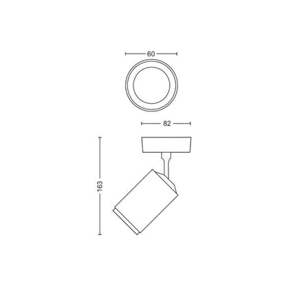 Spot Philips Hue Fugato Double, GU10 – vue 4 – NOVADOMIO