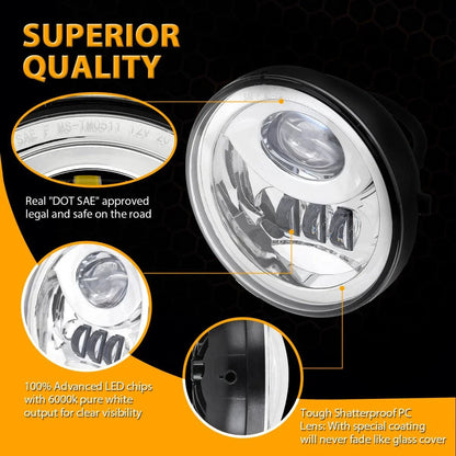 Lot de 2 27 W chromé LED antibrouillard ensemble pour Toyota Tacoma 2005–2011/ Toyota Solara 2004–2006/ Toyota Sequoia