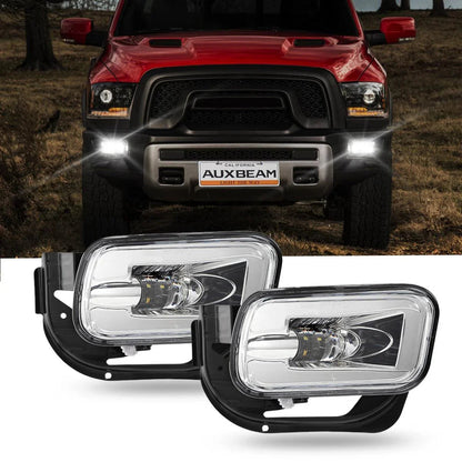 Lot de 2 36 W LED antibrouillard pour Dodge Ram 1500 2009–2012 Dodge Ram 2500/3500 2010–2018 (chromé) – NOVADOMIO
