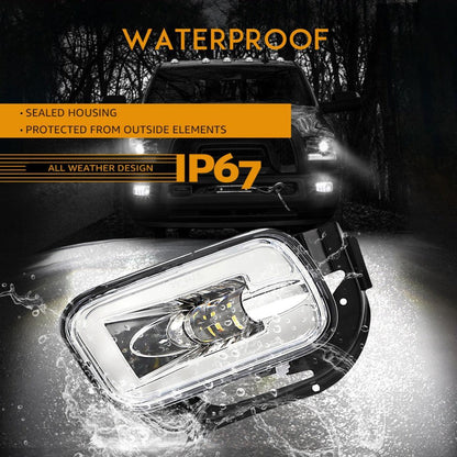 Lot de 2 36 W LED antibrouillard pour Dodge Ram 1500 2009–2012 Dodge Ram 2500/3500 2010–2018 (chromé) – vue 5 – NOVADOMIO