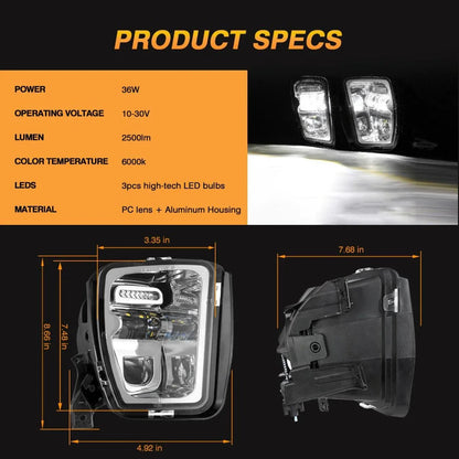 Lot de 2 36 W LED antibrouillards pour Dodge Ram 1500 2013 2014 2015 2016 2017 2018 (chromé) – vue 6 – NOVADOMIO